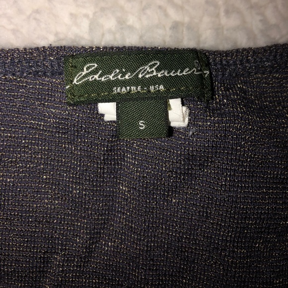 Eddie Bauer Silver Gold T-shirt Blouse Top - Picture 6 of 6